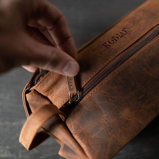 Leather Toiletry Bag Kodiak Leather