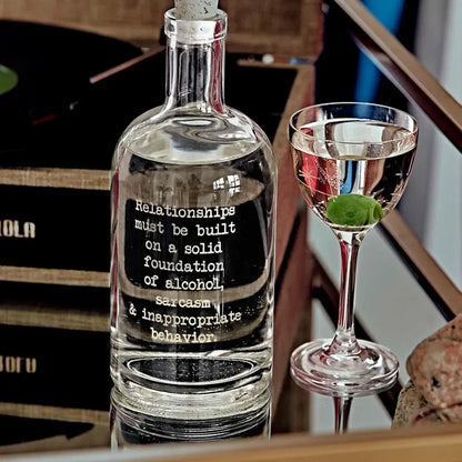 Copy of Etched Decanter with "Mark Twain" Quote Reclamation Etchworks