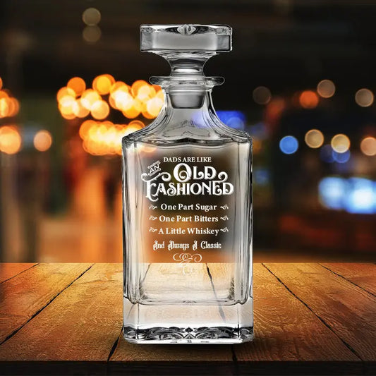 Etched Father's Day Decanter - "Classic Dad" Reclamation Etchworks