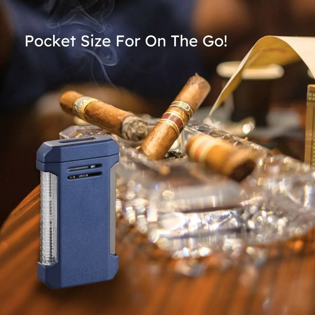 Flat Torch Flame Lighter with Cigar Punch Insight To Man