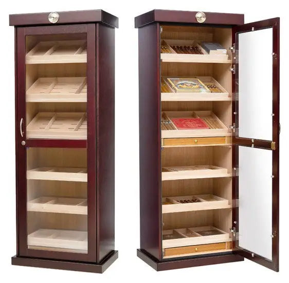 Full Length Cabinet Humidor with Glass Door Insight To Man