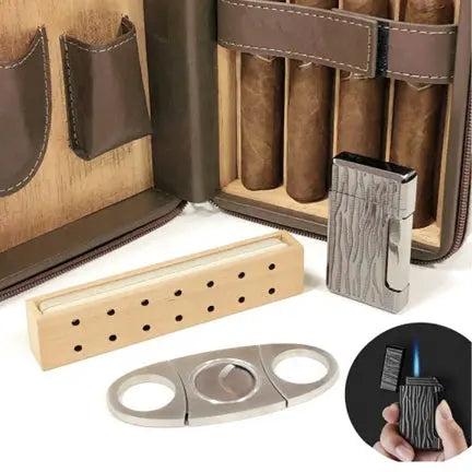 Manhattan Travel Humidor - Brown Prestige Imports