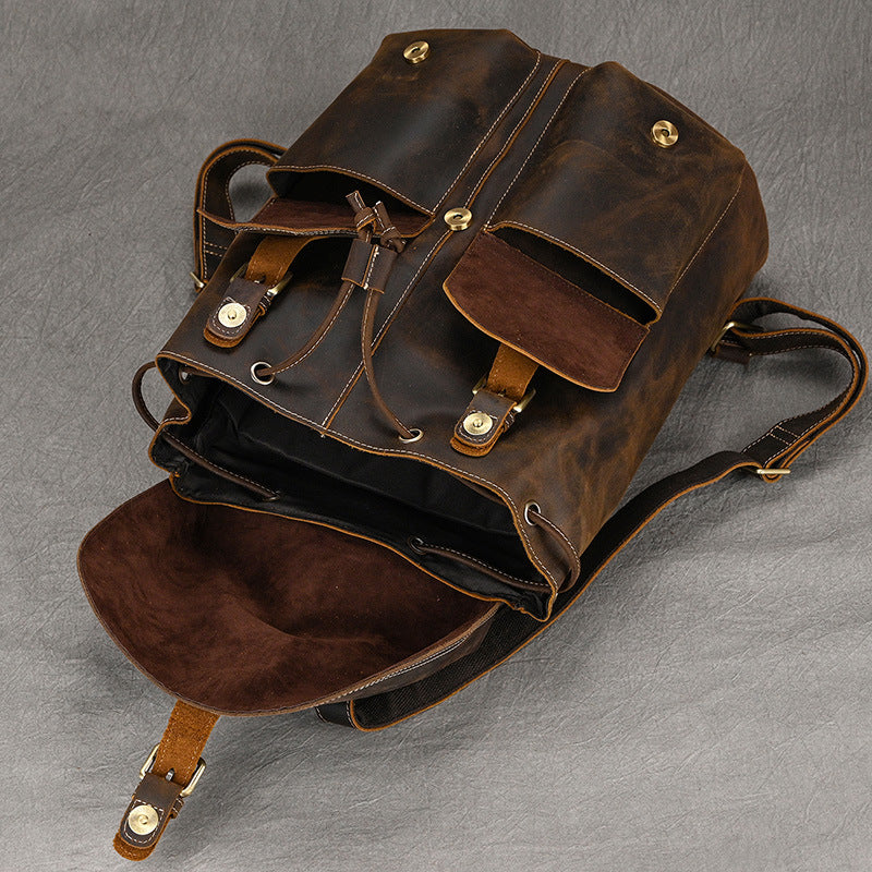 15 Inch Leather Laptop Backpack Insight To Man