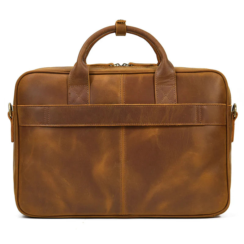 Full Grain Leather Laptop Bag/Briefcase Insight To Man
