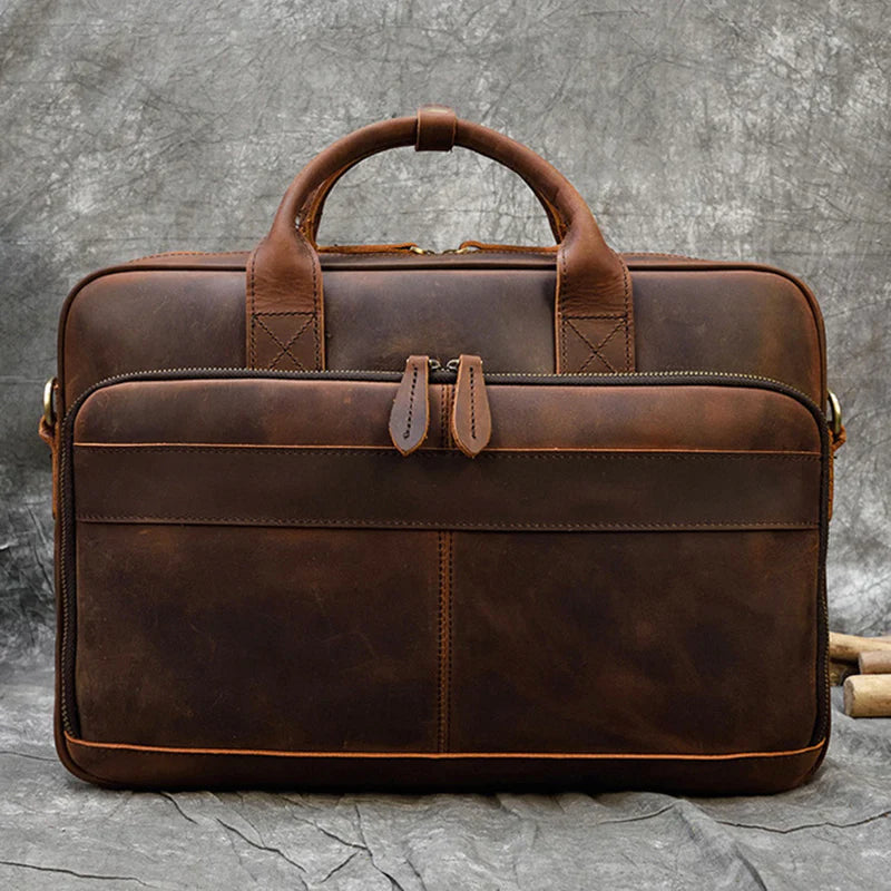 Full Grain Leather Laptop Bag/Briefcase Insight To Man