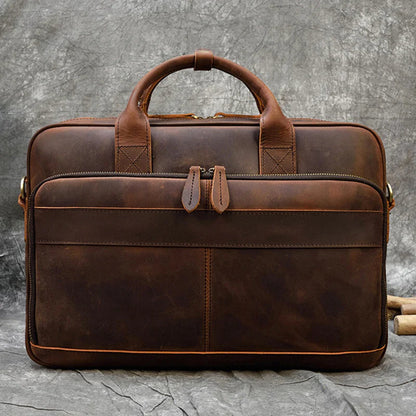 Full Grain Leather Laptop Bag/Briefcase Insight To Man
