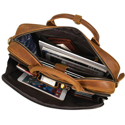 Full Grain Leather Laptop Bag/Briefcase Insight To Man