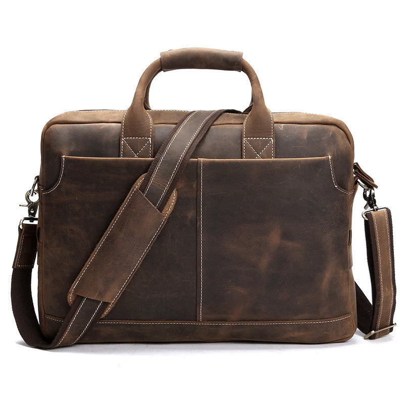 Distressed Leather Laptop Bag Insight To Man