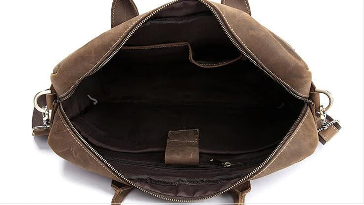 Distressed Leather Laptop Bag Insight To Man