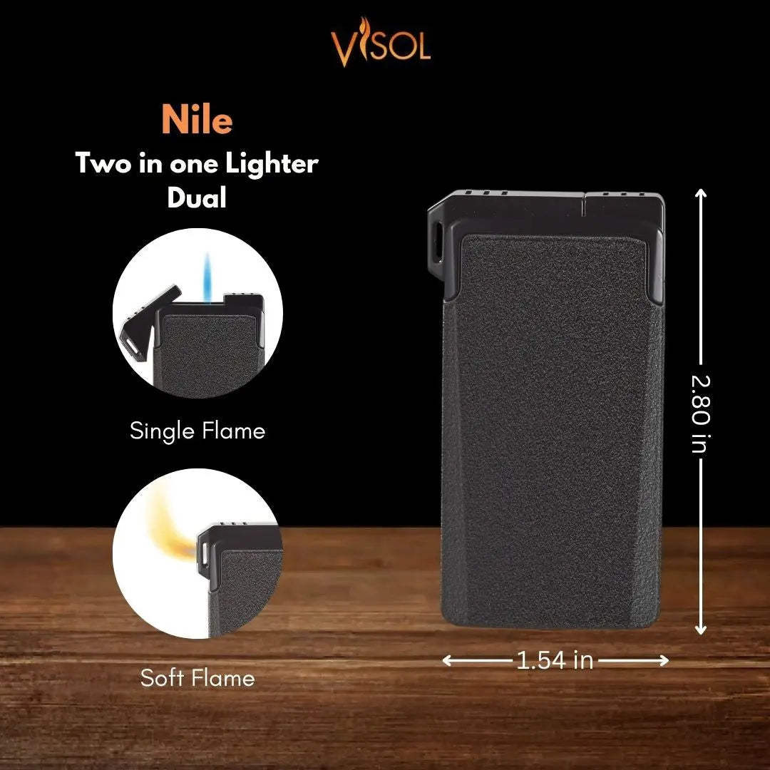 Two-in-One Single Jet & Soft Flame Lighter Insight To Man