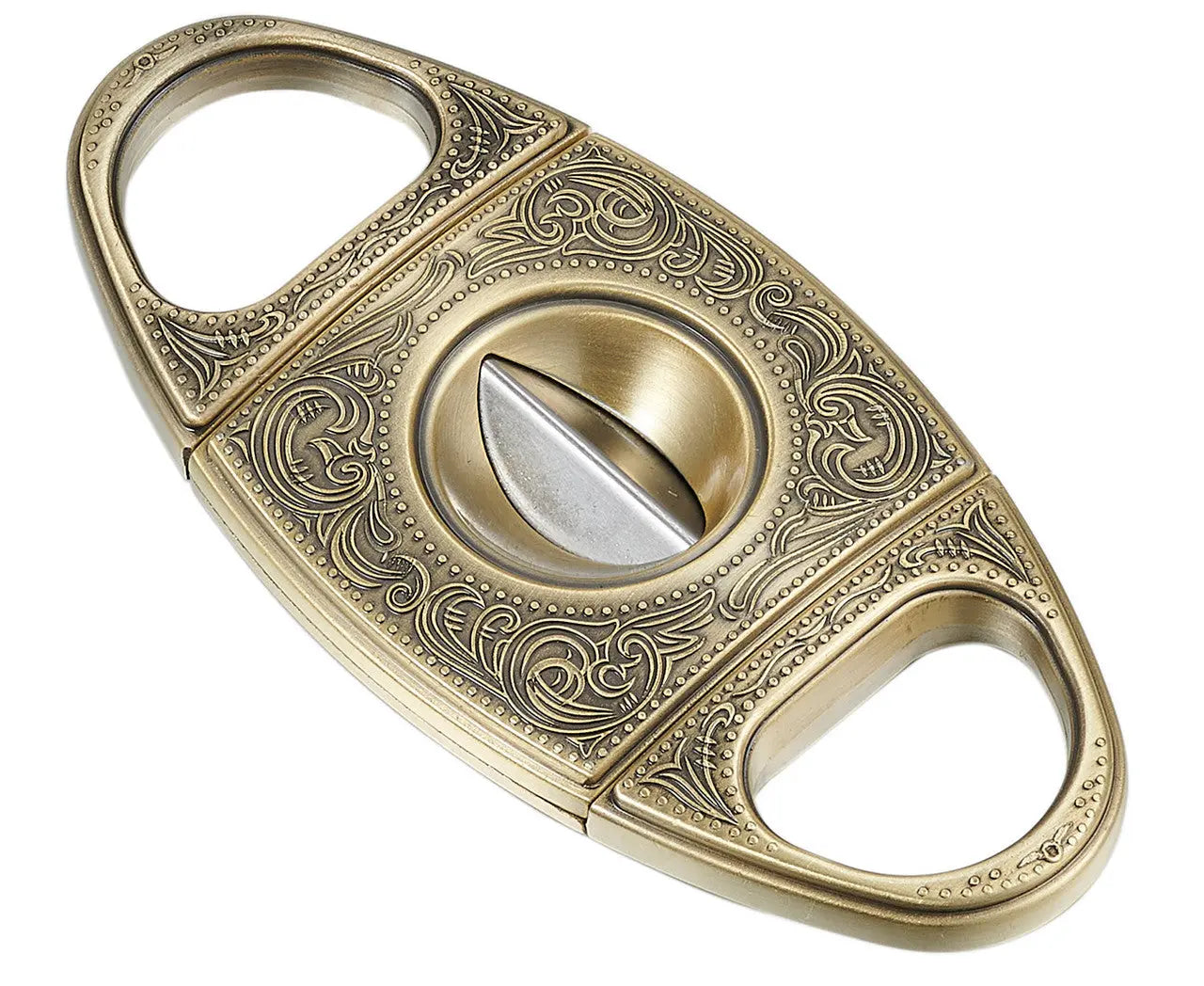 Wild West V Antique Silver Wedge Cigar Cutter Insight To Man