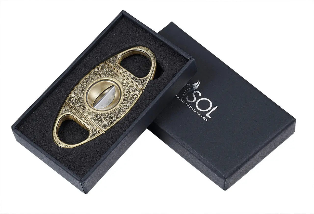 Wild West V Antique Silver Wedge Cigar Cutter Insight To Man