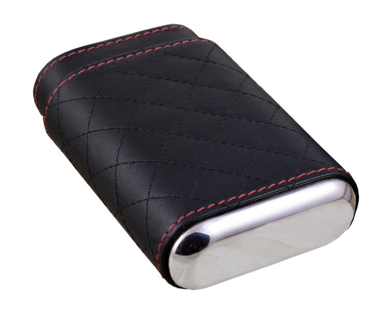 Diamond Stitch Cigar Case (Black w/ Red) Insight To Man