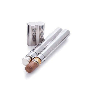 Flask (2oz.) with Single Cigar Tube Viski