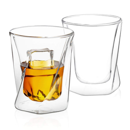 Lacey Double Wall Whiskey Glasses Joy Jolt