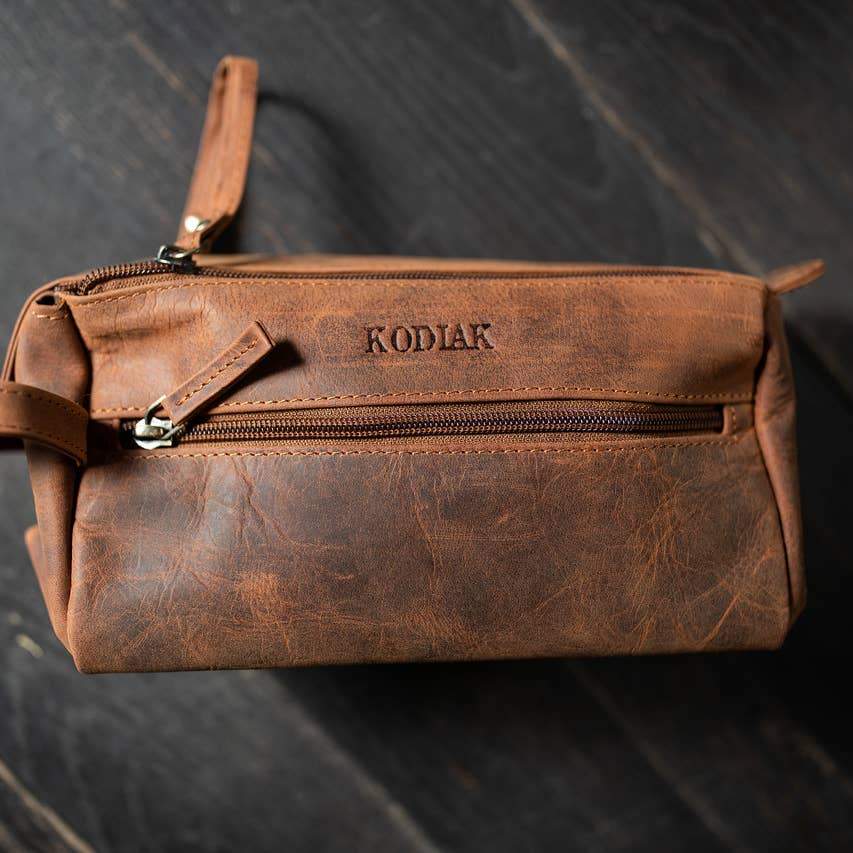 Leather Toiletry Bag Kodiak Leather