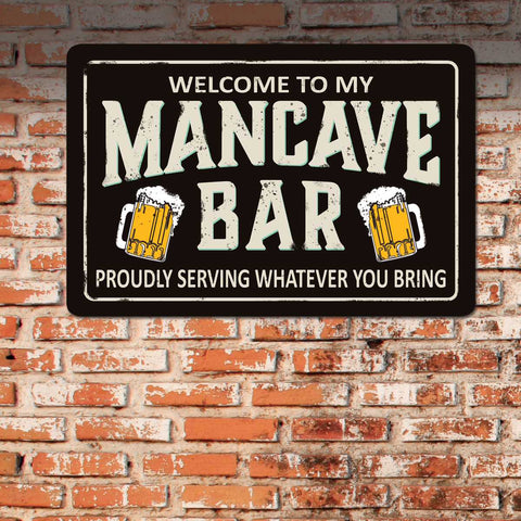 Mancave Mar Sign 36x24 Insight To Man