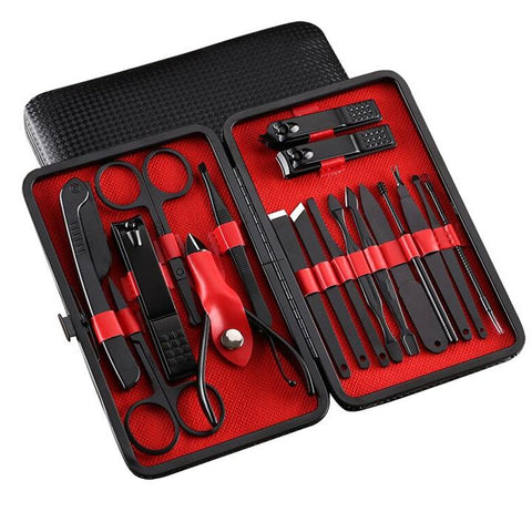 Men's 18 piece, Stainless Steel Manicure Set Insight To Man