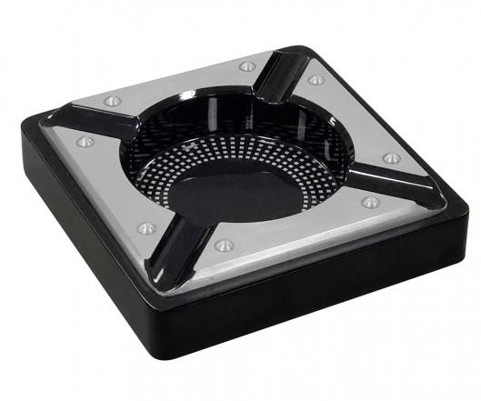 SAINT LUCIA METAL & BLACK ASHTRAY Prestige Imports