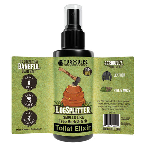 Toilet Elixir - Log Splitter - (Poo Spray) Turdcules Toilet Elixirs