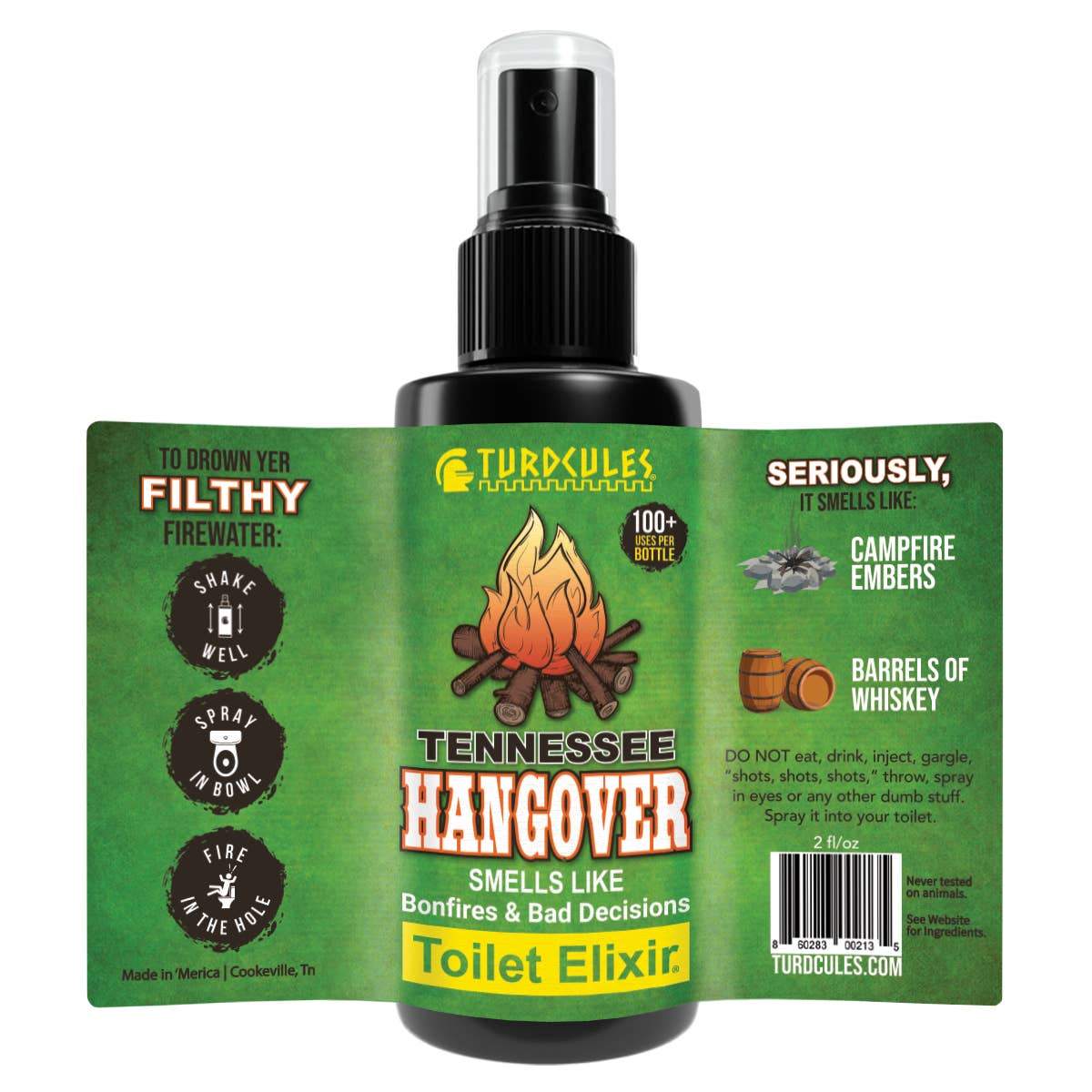 Toilet Elixir - Tennessee Hangover Turdcules Toilet Elixirs