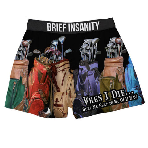 When I Die Golf Boxers Shorts Brief Insanity